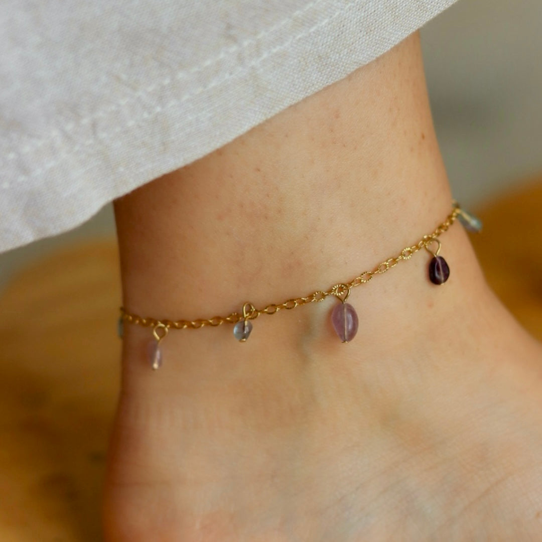 Chaîne de cheville Fluorite