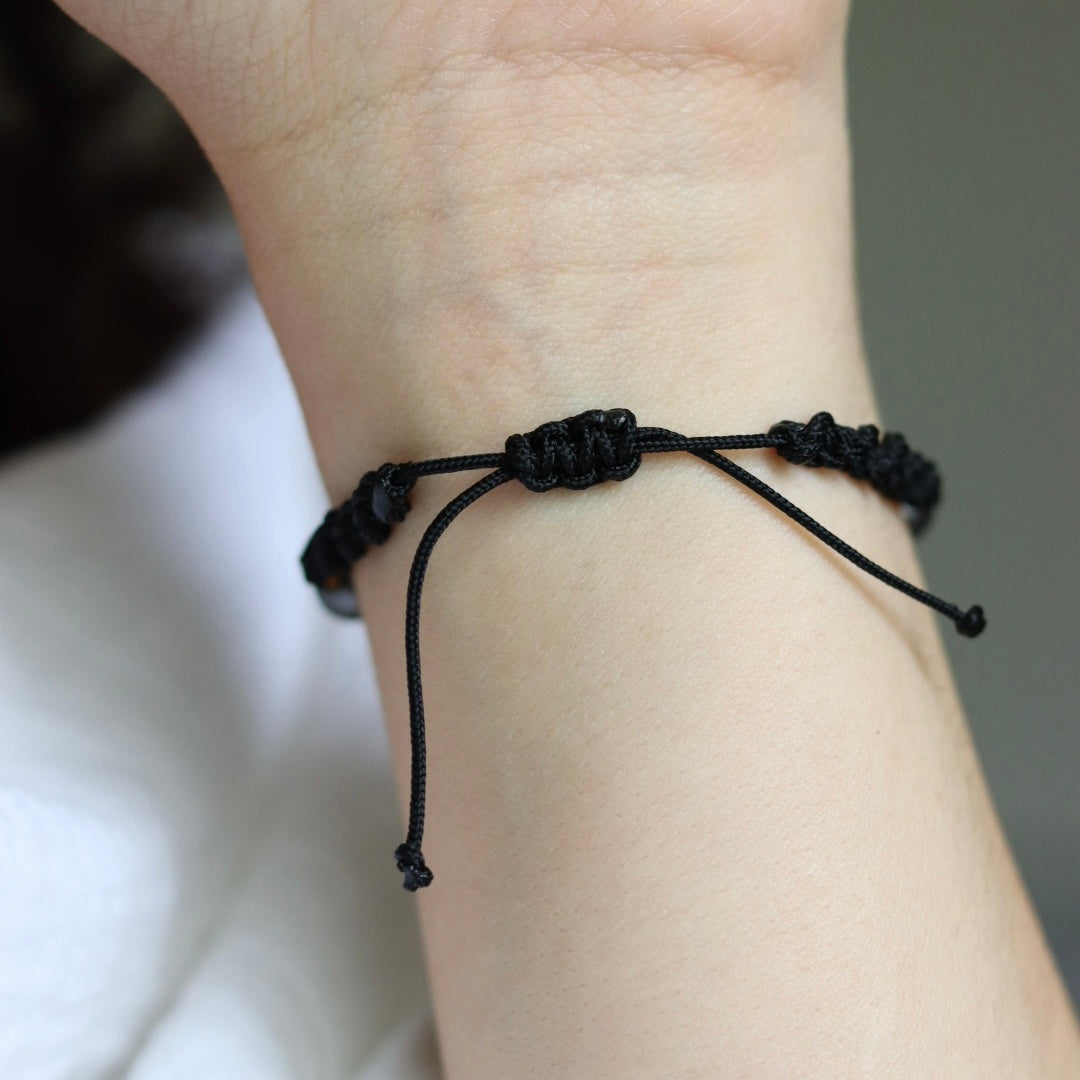 Bracelet corde Hématite