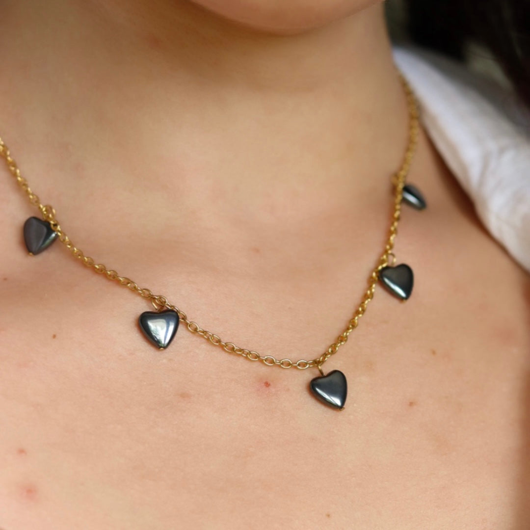 Collier Hématite doré