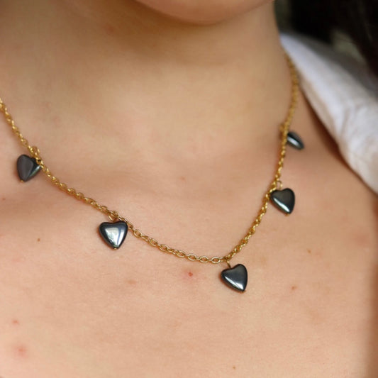 Collier Hématite doré