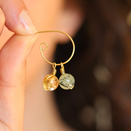 Small Perla hoop earrings