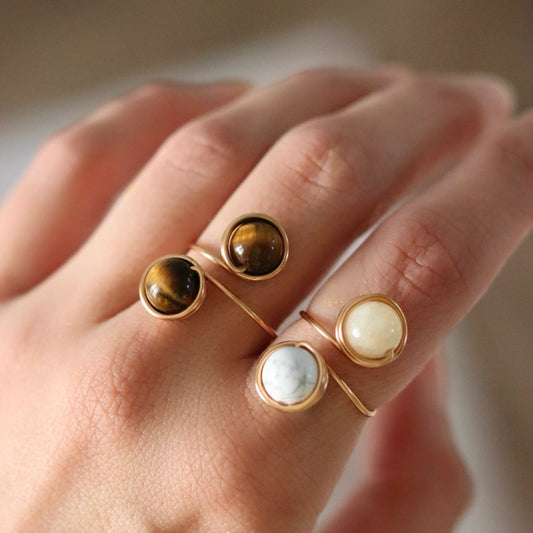 Bague duo cuivrée