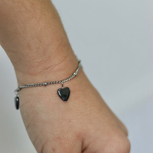 Bracelet Hématite argenté