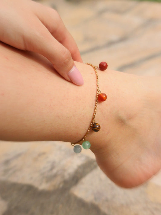 7 Chakras Ankle Bracelet